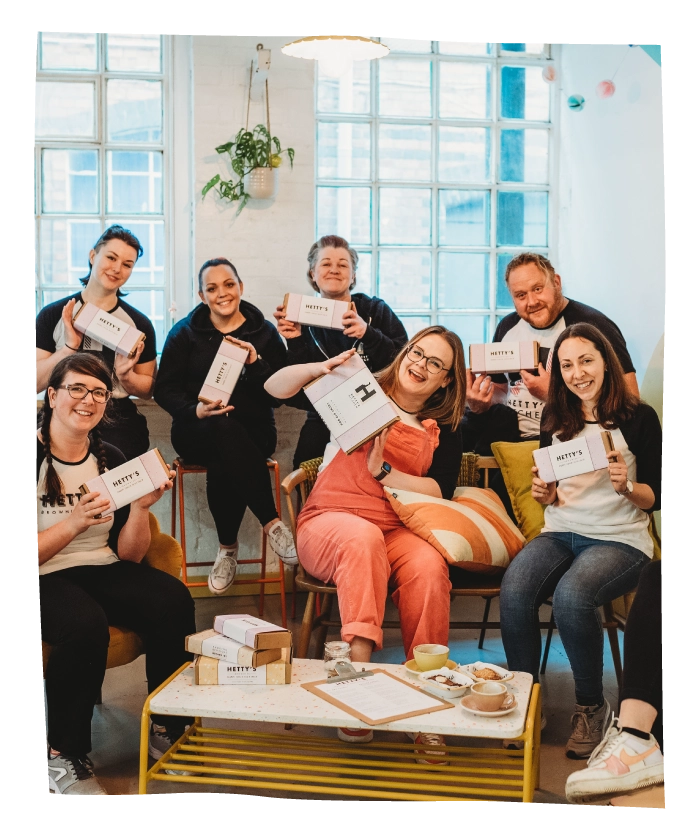 Hetty's team holding products